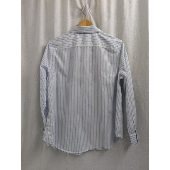 Chaps women's 1X cotton button up shirt stripes with unique cross stitch 019 - Picture 7 of 9